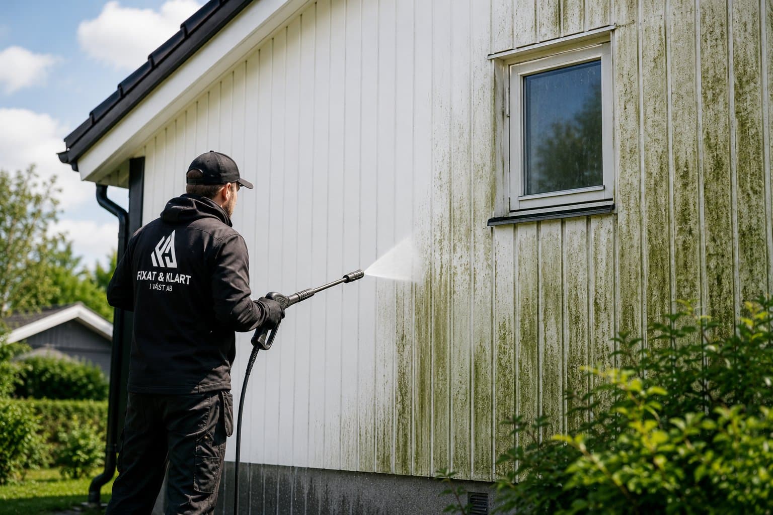 Professionell fasadtvätt av Fixat & Klart i Väst AB